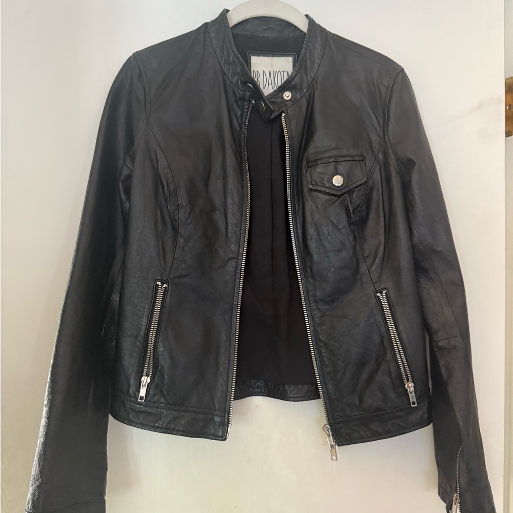 BB Dakota Women's Black Leather Jacket